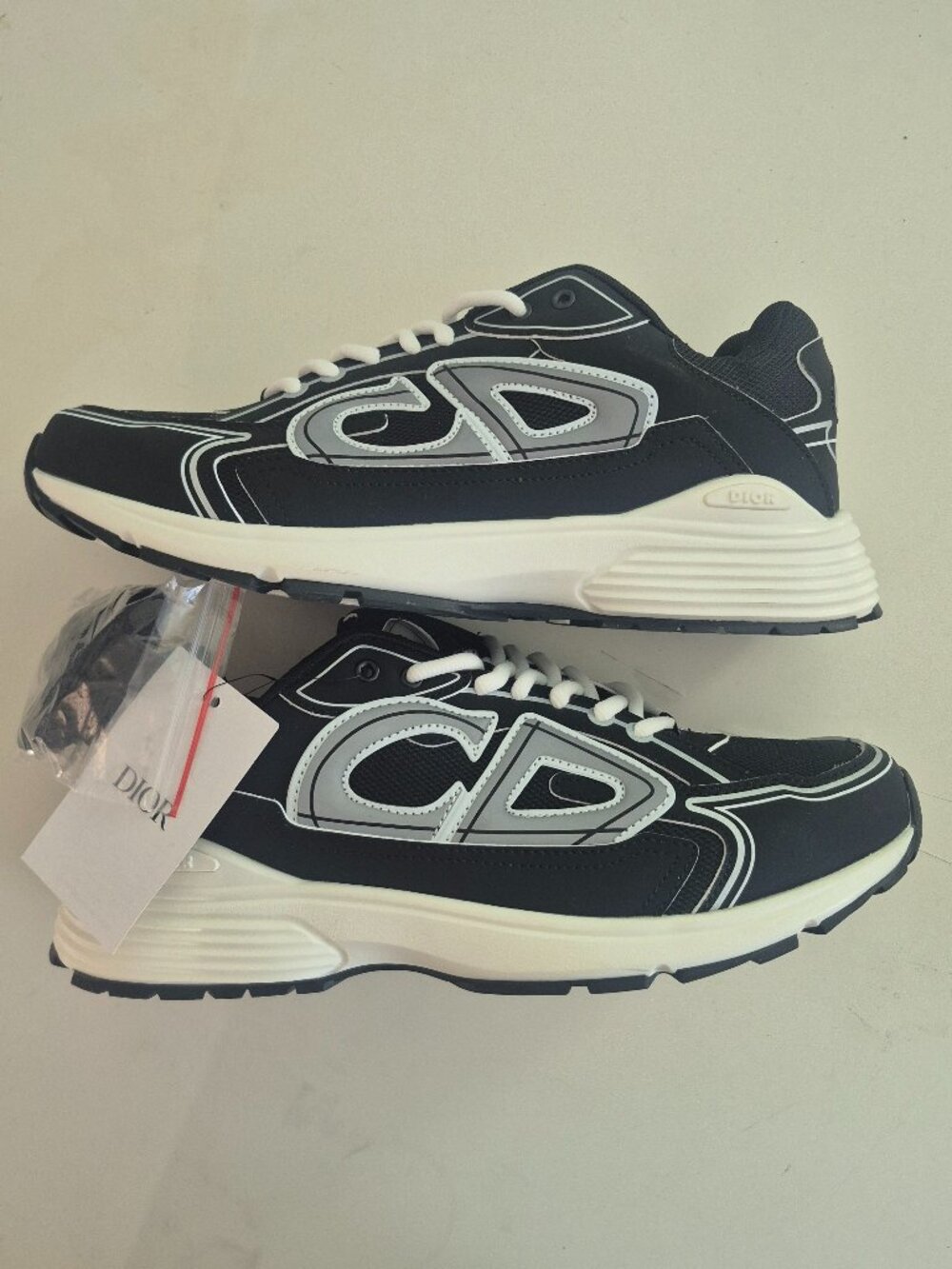 Dior B30 Sneakers Black Silver Size 911